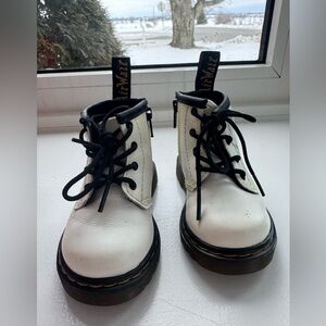 White Toddler Dr. Martens boots size 4